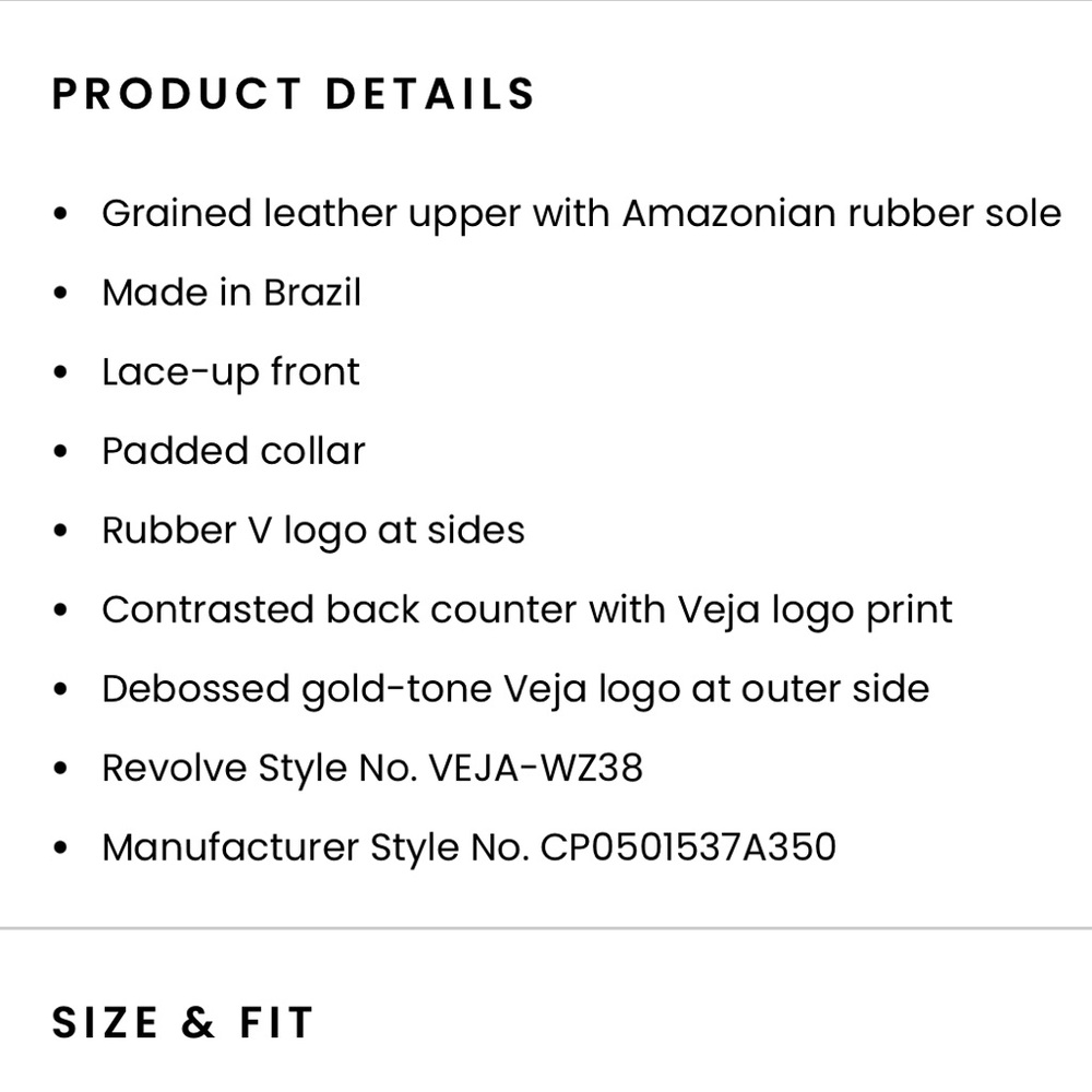 Veja Campo Leather Sneakers - Picture 2 of 16